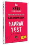 2022 KPSS Lisans Genel Kültür Vatandaşlık Yaprak Test