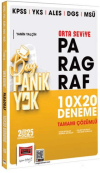 2025 KPSS YKS ALES DGS MSÜ Tamamı Çözümlü Panik Yok Orta Seviye Paragraf 10x20 Deneme