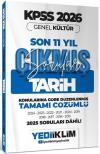 2026 KPSS Genel Kültür Tarih Konularına Göre Tamamı Çözümlü Son 11 Yıl Çıkmış Sorular
