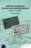 Adbilim Açısından Yanlış Yazılan Kişi Adları “Kars İli Örneği”