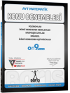 AYT Matematik Polinomlar İkinci Dereceden Denklemler - Eşitsizlikler Karmaşık Sayılar Parabol Konu Denemeleri