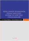 Hisse Senedi Piyasasında Piyasa Yapıcılığı Sistemi ve Yurtdışı Uygulamaları