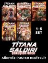 Titana Saldırı - Çöküşten Önce 1 - 5 - Poster Hediyeli Manga Set