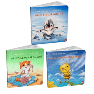 0-3 Yaş Resimli İnteraktif Çocuk Kitapları Set 2 (3 Kitap Takım)