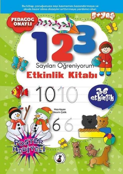 1 2 3 Sayıları Öğreniyorum Etkinlik Kitabı - 36 Etkinlik