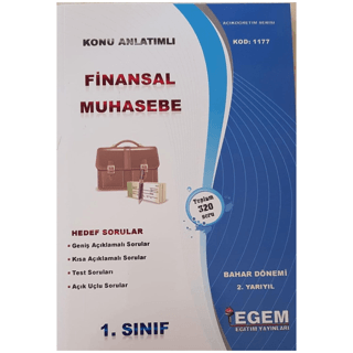 1. Sınıf 2. Yarıyıl Finansal Muhasebe Bahar Dönemi Kod: 1177