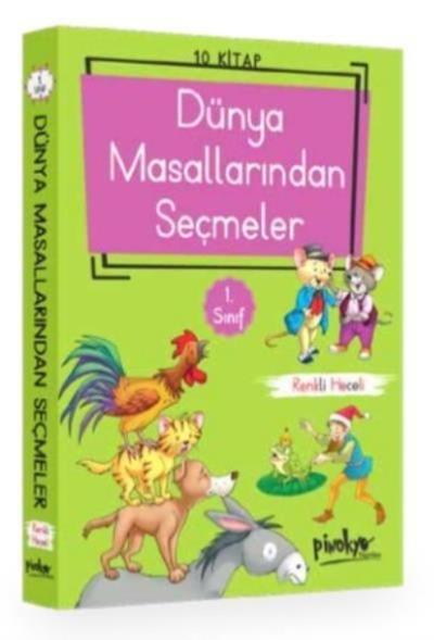 1. Sınıf Dünya Masallarından Seçmeler Heceli Seti 10 Kitap Takım