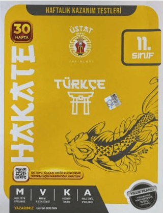 11. Sınıf Hakate Türkçe Haftalık Kazanım Testleri