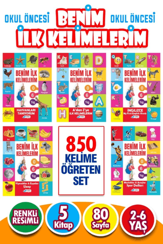 2-6 Yaş Benim İlk Kelimelerim Seti Etkinlikleri Seti - 5 Kitap