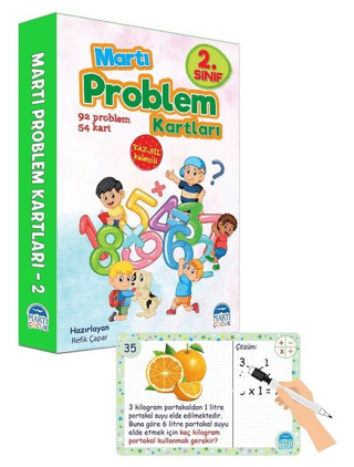 2. Sınıf Problem Kartları - Yaz Sil Kalemli