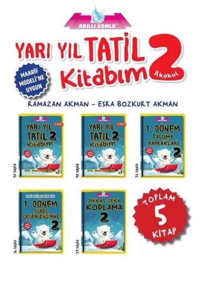 2. Sınıf Yarı Yıl Tatil Kitabım Seti - 5 Kitap Takım