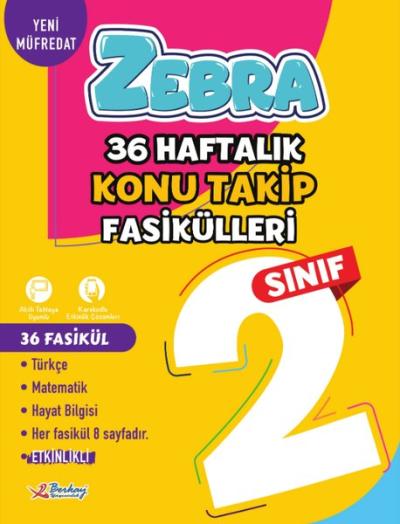 2.Sınıf Zebra 36 Haftalık Konu Takip Fasikülleri