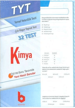 2020 TYT Kimya Çek - Kopar Yaprak Test