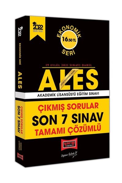 2022 ALES Ekonomik Seri Son 7 Sınav Tamamı Çözümlü Çıkmış Sorular Kole