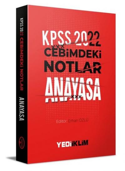 2022 KPSS Cebimdeki Notlar Anayasa Kitapçığı Kolektif