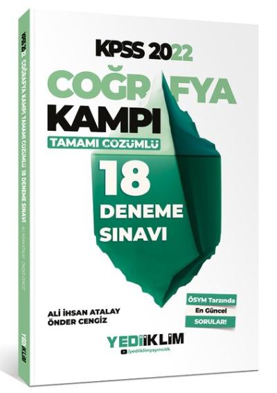 2022 KPSS Coğrafya Kampı Tamamı Çözümlü 18 Deneme Sınavı Kolektif