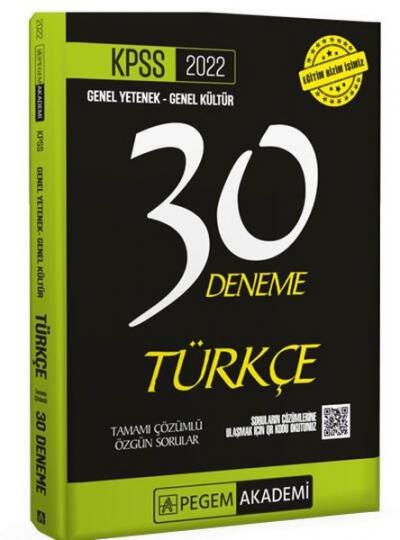 2020 KPSS Genel Yetenek - Genel Kültür Türkçe 30 Deneme Kolektif