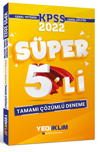 2022 KPSS Genel Yetenek Genel Kültür Tamamı Çözümlü Süper 5'li Deneme 