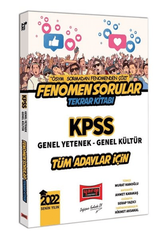 2022 KPSS GY GK Tüm Adaylar için Fenomen Sorular Tekrar Kitabı