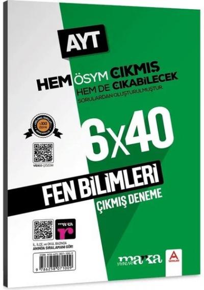 AYT Fen Bilimleri 6x40 Çıkmış ve Çıkabilecek Sorular Deneme