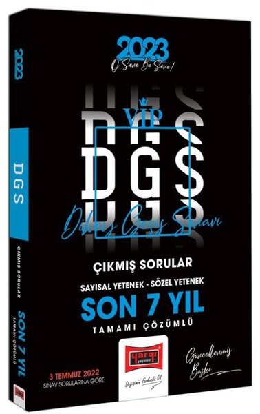 2023 DGS Son 7 Yıl Tamamı Çözümlü Çıkmış Sınav Soruları Kolektif