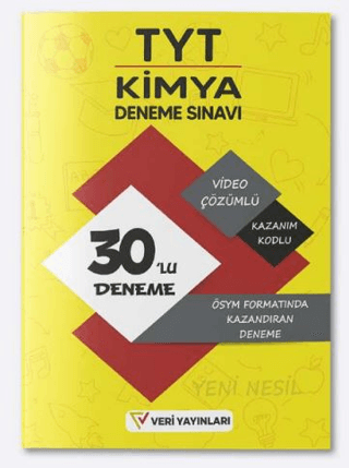 2023 TYT Kimya ÖSYM Formatında Video Çözümlü Yeni Nesil Kazandıran 30'lu Deneme