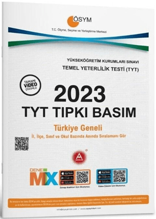 2023 TYT Tıpkı Basım Çıkmış Sorular