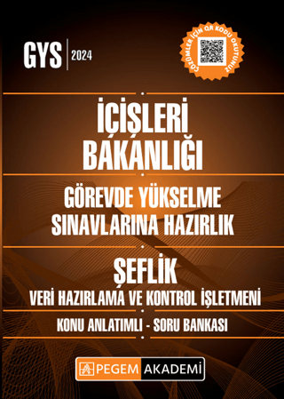 2024 İçişleri Bakanlığı Görevde Yükselme Sınavı Şeflik Veri Hazırlama Ve Kontrol İşletmeni Sınavı Konu Anlatımlı Soru Bankası