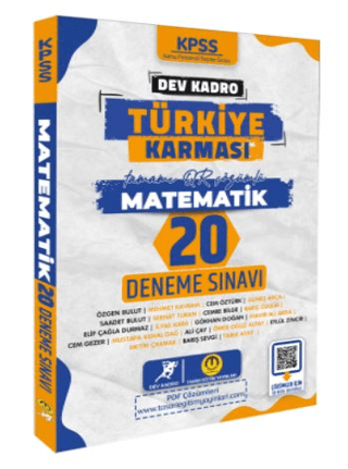 KPSS Matematik Dev Kadro Türkiye Karması 20 Deneme Çözümlü Kolektif
