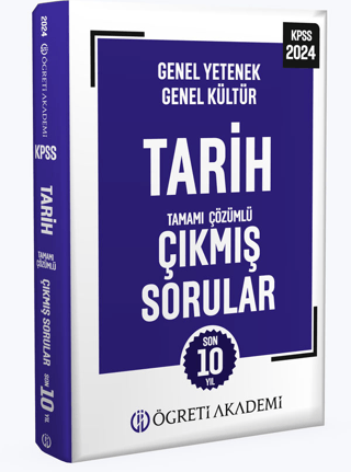 2024 KPSS Genel Yetenek Genel Kültür Tarih Tamamı Çözümlü Çıkmış Sorular( Roman Boy)
