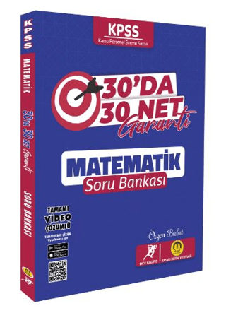 2024 KPSS Matematik  30 Da 30 Net Soru Bankası