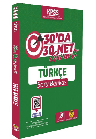 KPSS Türkçe 30 da 30 Net Garanti Soru Bankası Kolektif