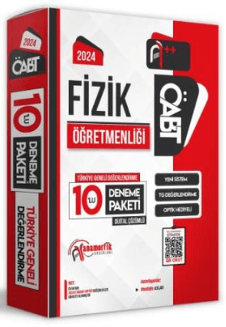 2024 ÖABT Fizik Öğretmenliği Türkiye Geneli 10 Deneme Dijital Çözümlü