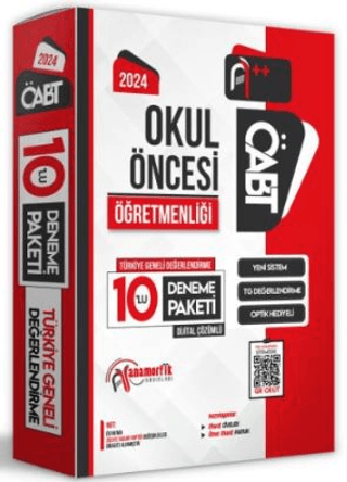 2024 ÖABT Okul Öncesi Öğretmenliği Türkiye Geneli 10 Deneme Dijital Çözümlü