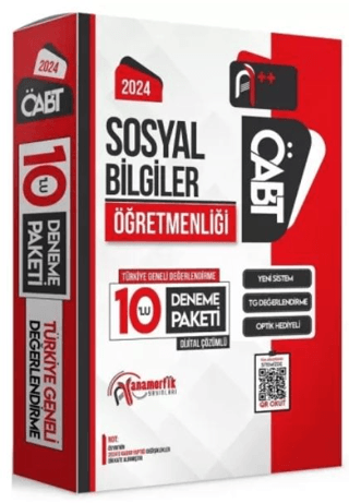 2024 ÖABT Sosyal Bilgiler Öğretmenliği Türkiye Geneli 10 Deneme Dijital Çözümlü