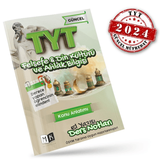 2024 TYT Felsefe - Din Kültürü ve Ahlak Bilgisi El Yazısı Ders Notları Kitabı