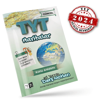 2024 TYT Haritalar El Yazısı Ders Notları Kitabı