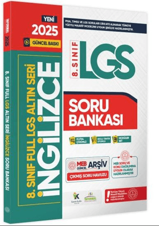 2025 8. Sınıf Full LGS Altın Seri İngilizce MEB Çıkmış Soru Bankası Modüler Seti PDF/Video Çözümlü
