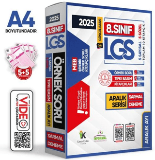 2025 8. Sınıf LGS Aralık Ayı MEB Örnek Soru Tıpkı Basım 5li Sarmal Deneme Paketi Video/PDF Çözümlü