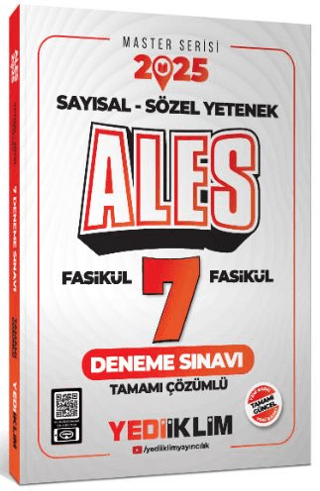 2025 ALES Sayısal Sözel Yetenek Tamamı Çözümlü 7 Fasikül Deneme Sınavı