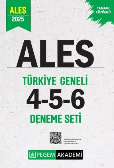 2025 ALES Tamamı Çözümlü Türkiye Geneli 4 - 5 - 6 (3'lü Deneme Seti)