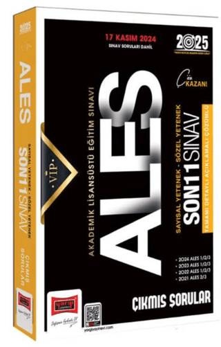 2025 ALES VİP Son 11 Sınav Çıkmış Sorular