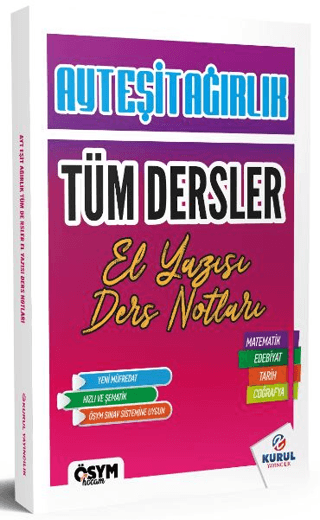 2025 AYT Eşit Ağırlık Tüm Dersler El Yazısı Ders Notları