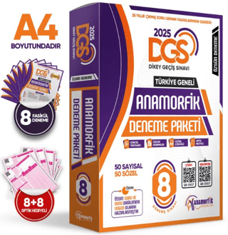 2025 DGS 8li Deneme Paketi Özgün Yeni Nesil Türkiye Geneli Kurumsal Çözümlü