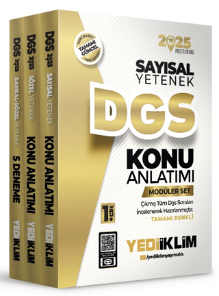 2025 DGS Modüler Set (Sayısal Bölüm-Sözel Bölüm-Deneme)