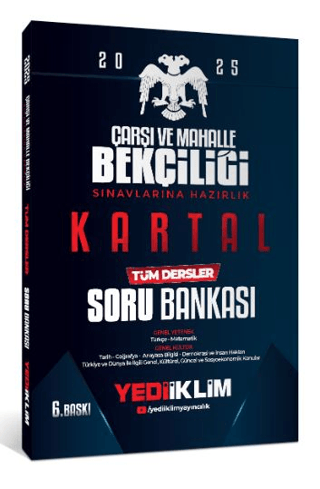 2025 Genel Yetenek Genel Kültür Çarşı ve Mahalle Bekçiliği Sınavlarına Hazırlık Kartal Tüm Dersler Soru Bankası