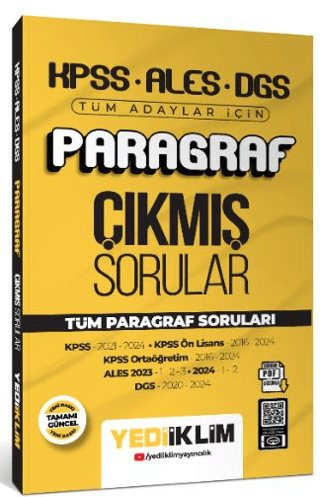 2025 KPSS ALES DGS Tüm Adaylar İçin Paragraf Tamamı PDF Çözümlü Çıkmış Sorular