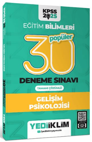 2025 KPSS Eğitim Bilimleri 30 Gelişim Psikolojisi Tamamı Çözümlü Deneme Sınavı