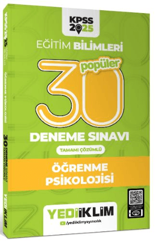 2025 KPSS Eğitim Bilimleri 30 Popüler Öğrenme Psikolojisi Tamamı Çözümlü Deneme Sınavı