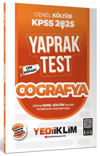 2025 KPSS Genel Kültür Coğrafya Çek Kopart Yaprak Test